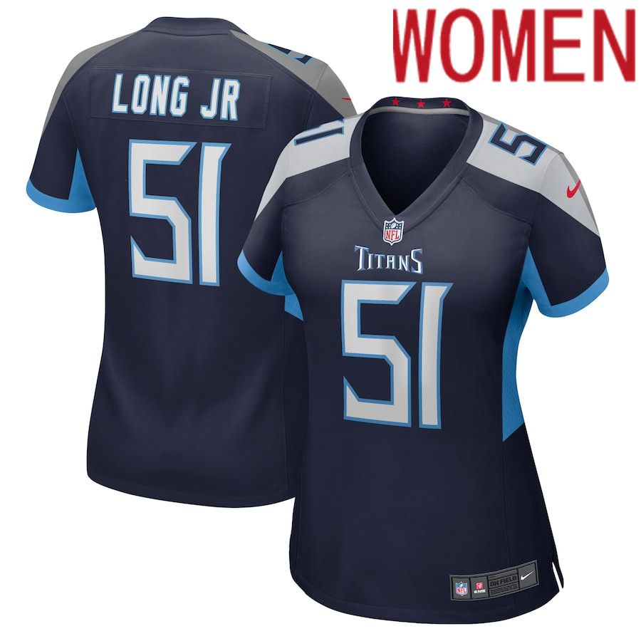 Women Tennessee Titans #51 David Long Jr. Nike Navy Game NFL Jersey